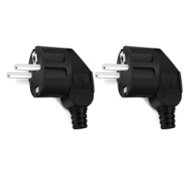 3PCS IP44 Schuko EU Plug Male Replacement Connector 16A 250V Waterproof