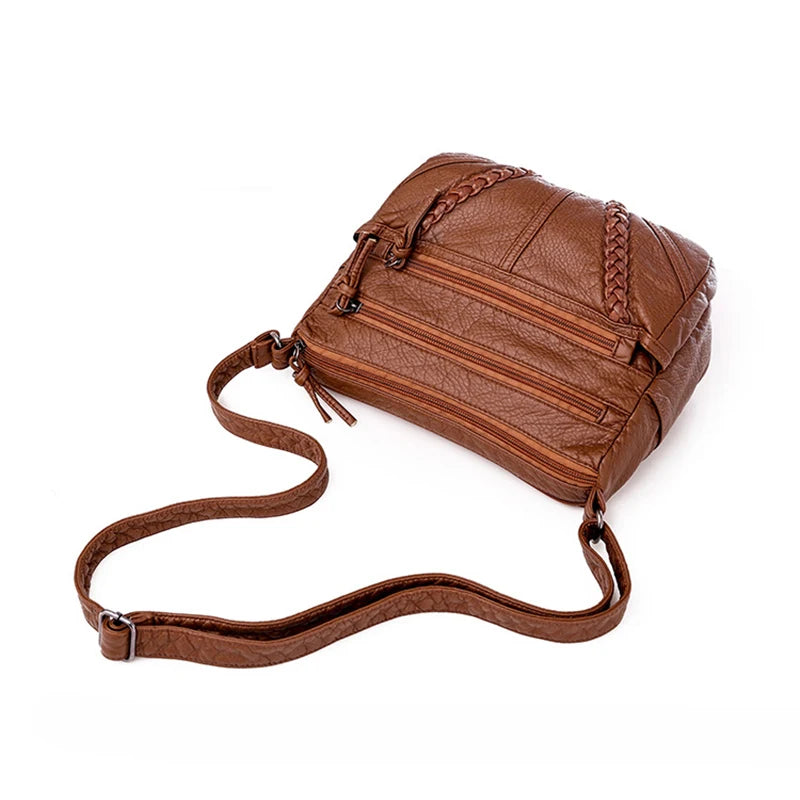 Luxury Vintage Leather Bucket Bag