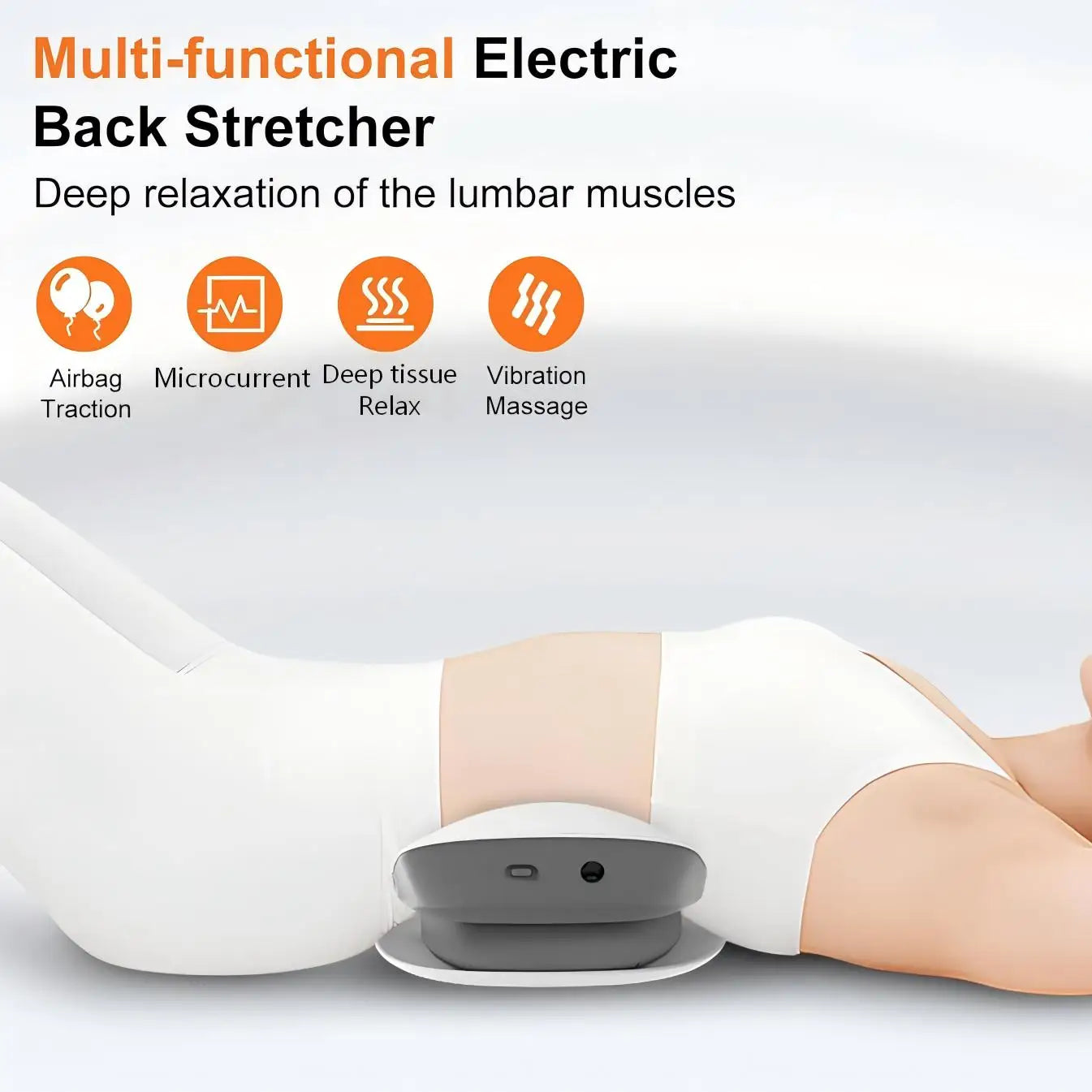 Electric Lumbar Traction Massager – Heated Back Stretcher & Spine Support Device - 8