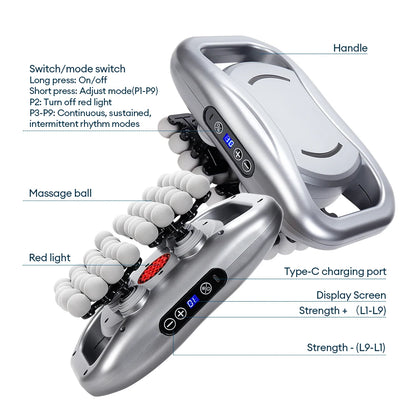 48-Head Deep Tissue Fascia Massager for Full Body Muscle Relief