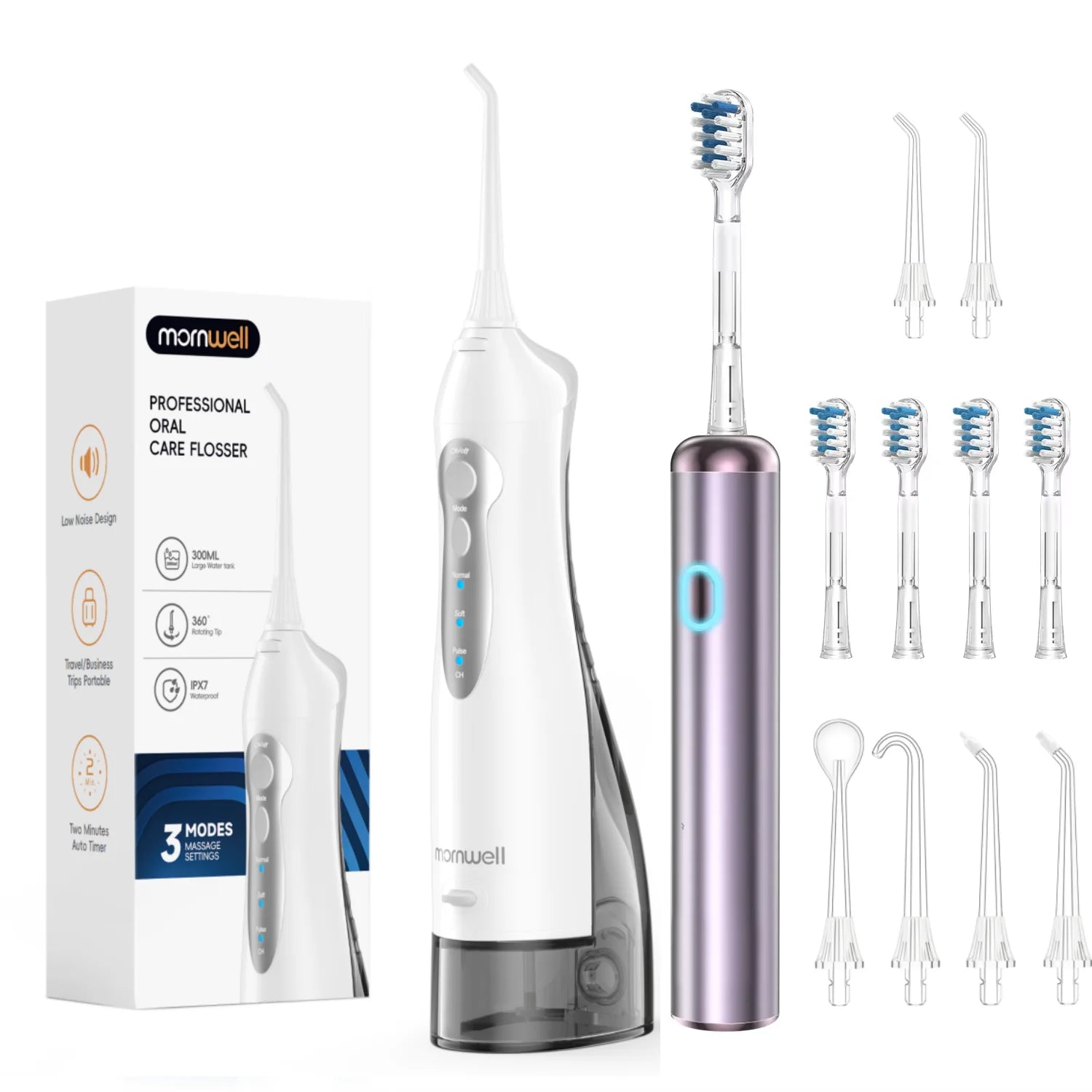 Portable Oral Irrigator & Electric Toothbrush Set for Deep Teeth Cleaning - 1