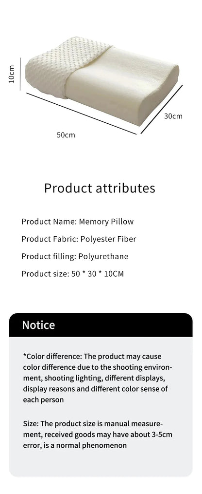 Orthopedic Memory Foam Pillow for Neck Pain Relief & Sleeping Support