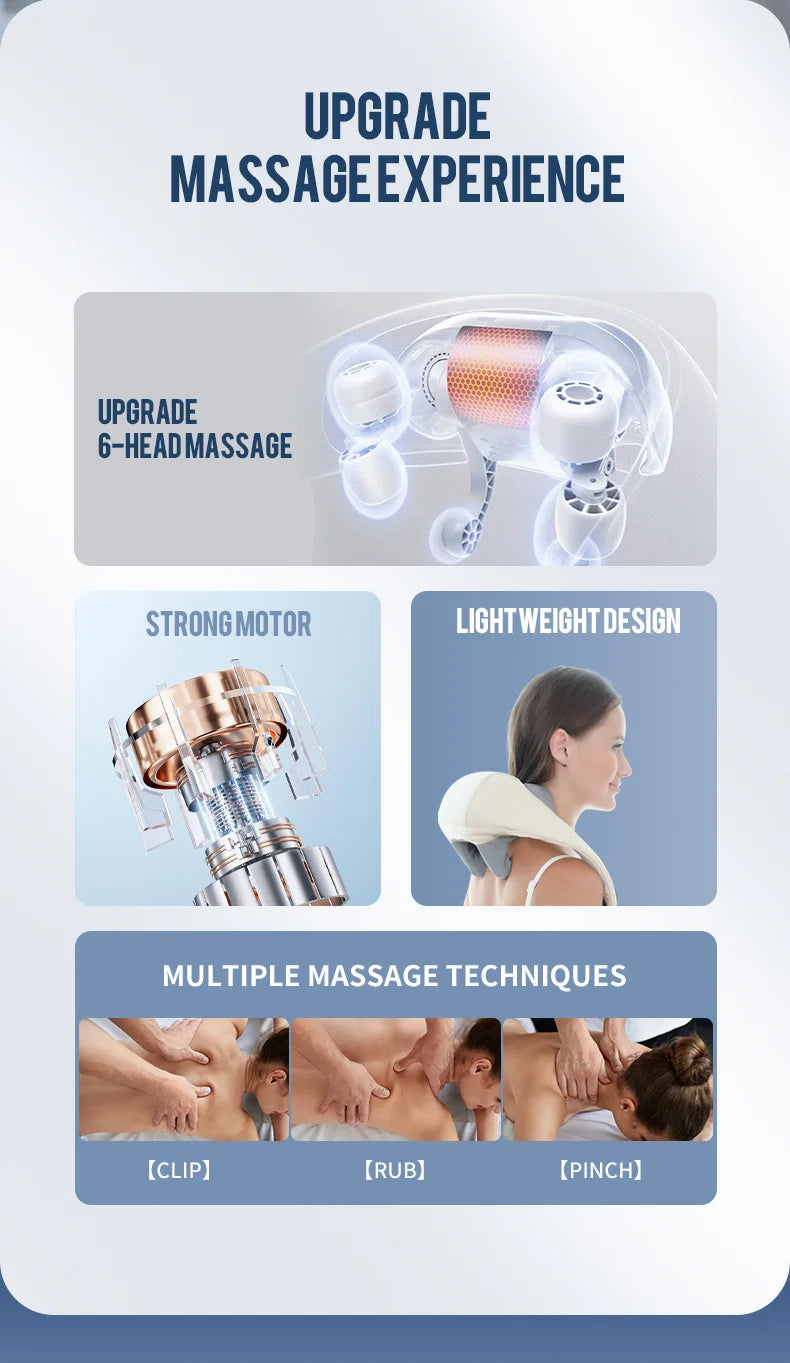 Cordless 3D Neck & Shoulder Massager for Pain Relief