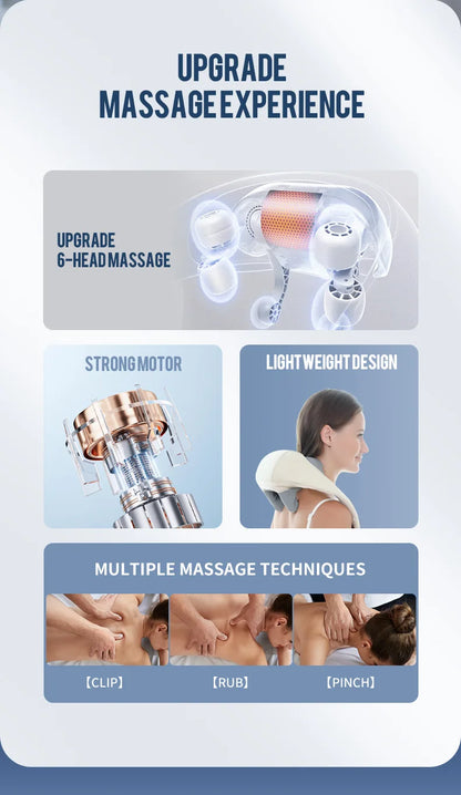 Cordless 3D Neck & Shoulder Massager for Pain Relief