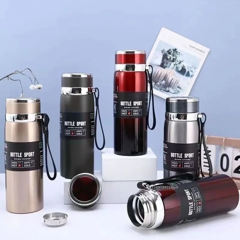 Insulated Stainless Steel Vacuum Flask - 800ml/1000ml Thermal Water Bottle