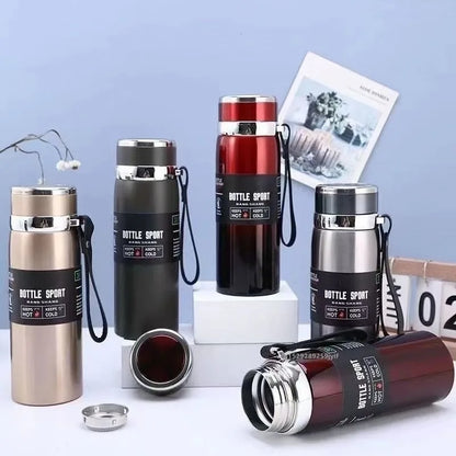 Insulated Stainless Steel Vacuum Flask - 800ml/1000ml Thermal Water Bottle