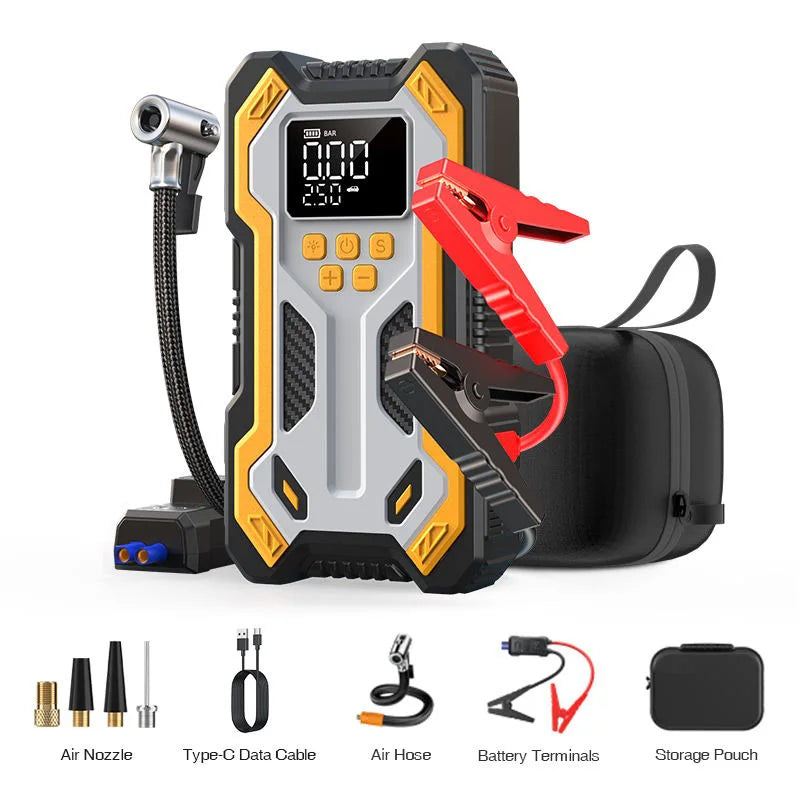 7000A Portable Car Jump Starter & 160PSI Tire Inflator for Emergency