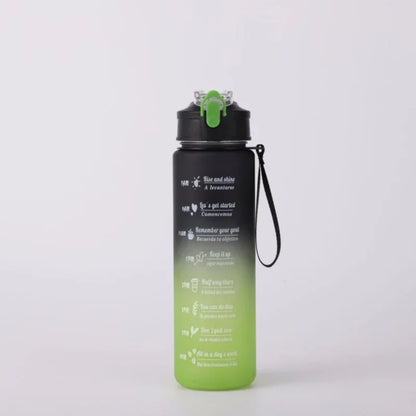Motivational 750ml Sports Water Bottle with Time Marker & Leak-Proof Straw