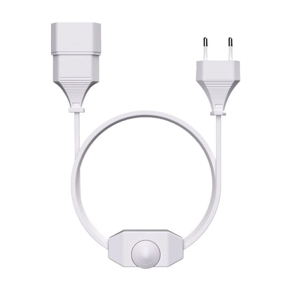 EU LED Dimmer Power Cord - 2m Rotary Dimmable Cable for LED Lamps