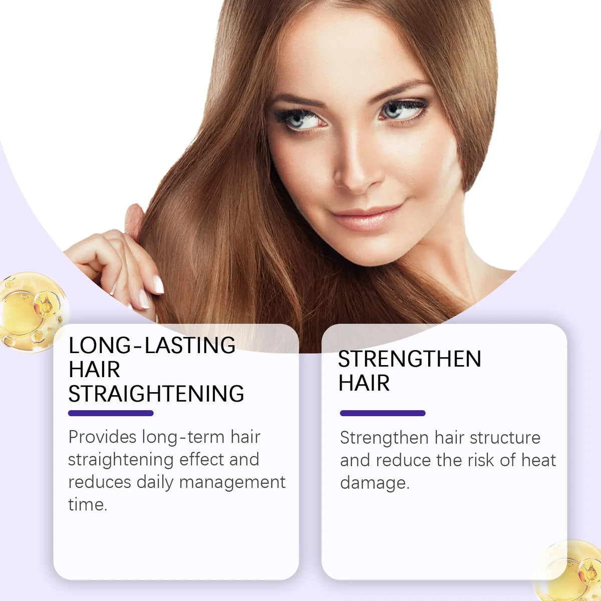Protein Correction Hair Straightening Cream - Keratin Smoothing & Repair Mask