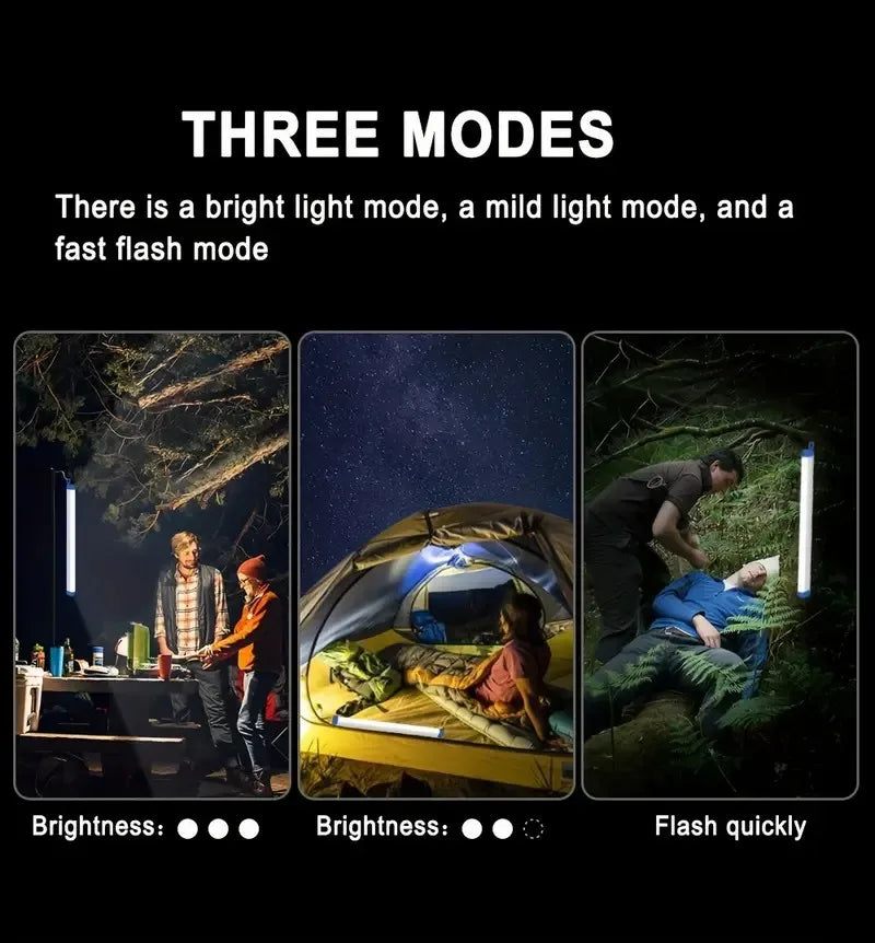 Rechargeable LED Tube Light - Magnetic Portable Bar Lamp for Camping & Emergency - 16