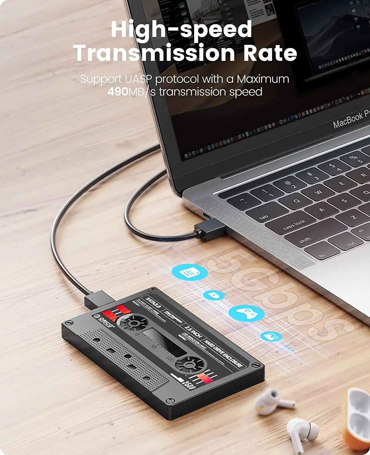 ORICO 2.5" SATA to USB 3.0 External Hard Drive Enclosure Case