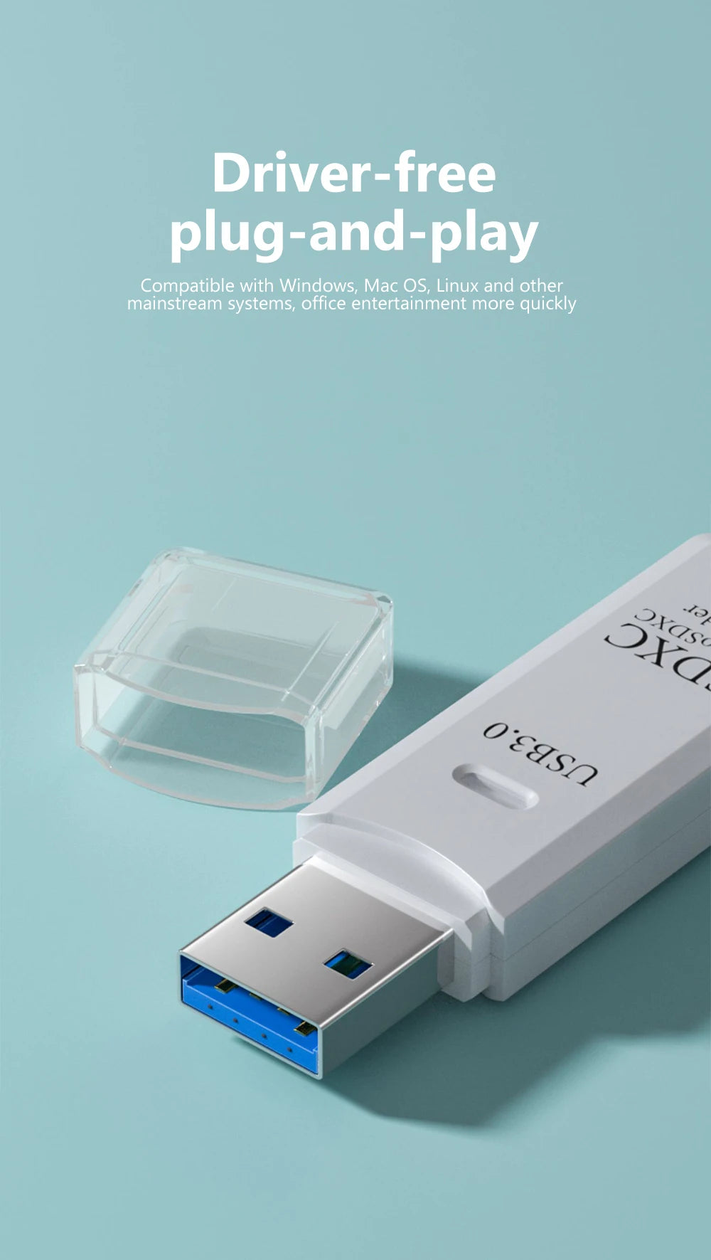 2-in-1 High-Speed USB 2.0 SD and Micro SD Card Reader Adapter for PC - 12