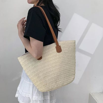 Luxury Bohemian Straw Tote