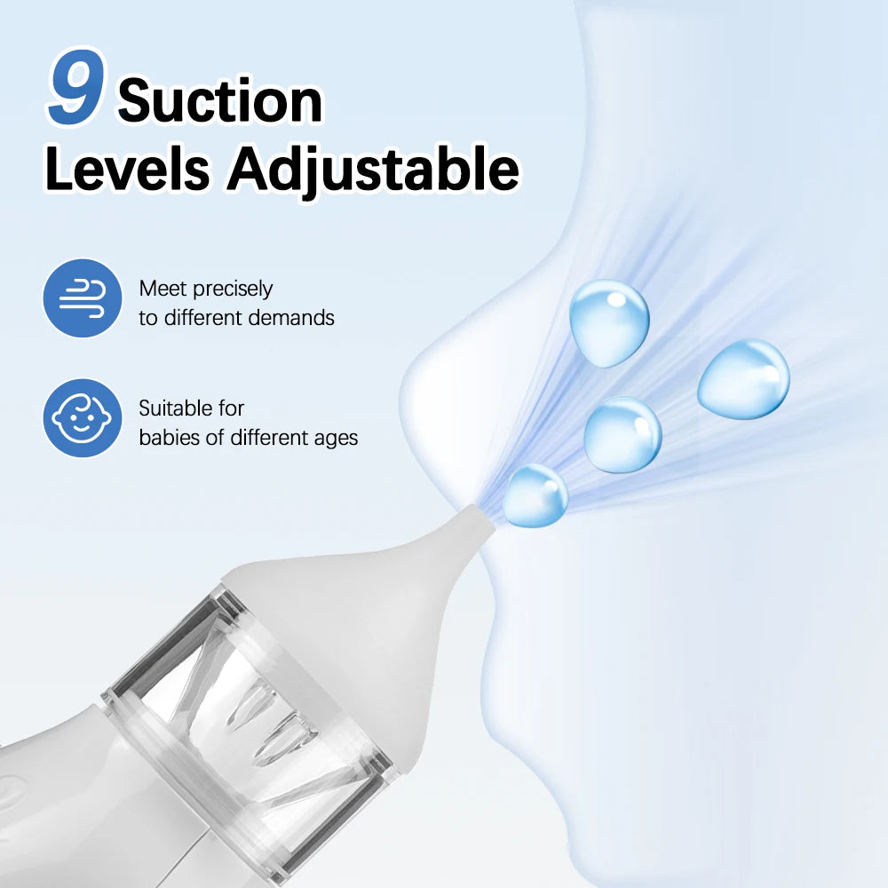 Electric Baby Nasal Aspirator with Soothing Music & Adjustable Suction - 11