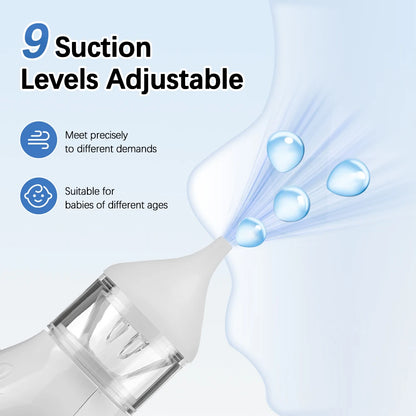 Electric Baby Nasal Aspirator with Soothing Music & Adjustable Suction