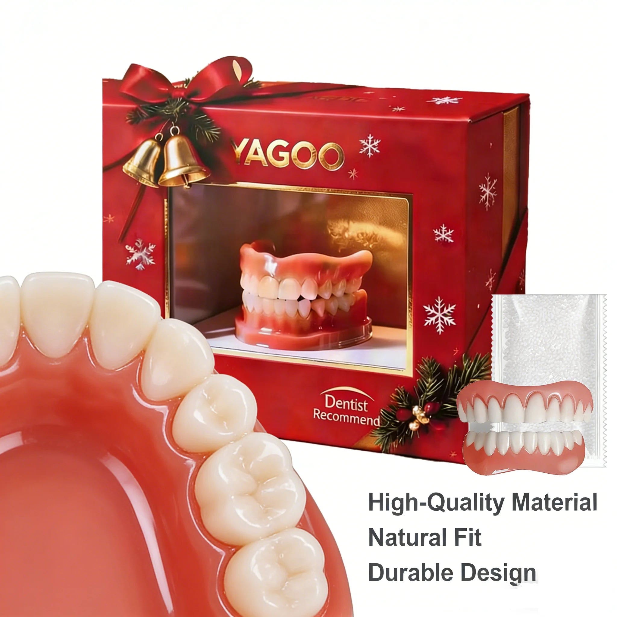 Comfort Silicone Dentures - Natural Instant Smile Veneers for Men and Women - 1