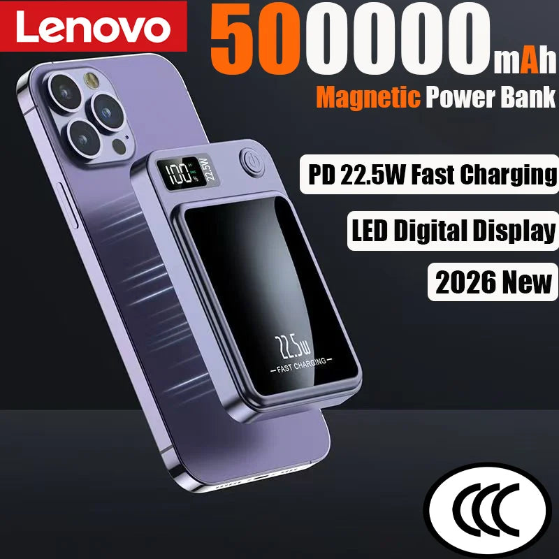 Magnetic Wireless Portable Power Bank - Fast Charging External Battery