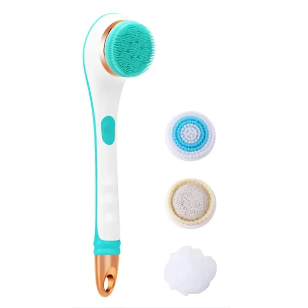 Electric Rechargeable Bath Brush with 4 Detachable Scrubbing Heads - 1