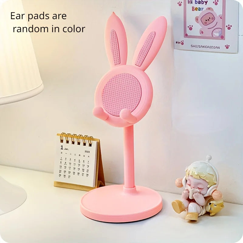 Cute Cartoon Bunny Phone Holder Stand for Desk - Adjustable & Universal Fit - 3