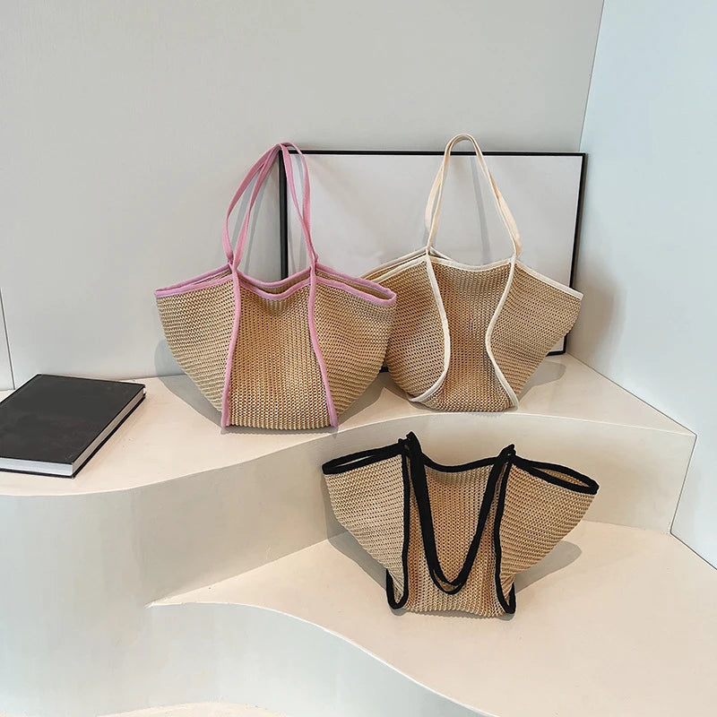 Luxury Bohemian Straw Tote
