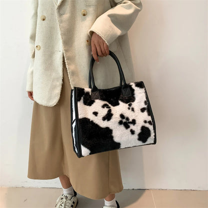 Leopard Faux Fur Tote