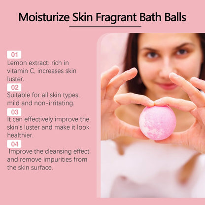 Natural Plant Essence Aromatherapy Spa Bath Bomb Set for Skin Moisturizing