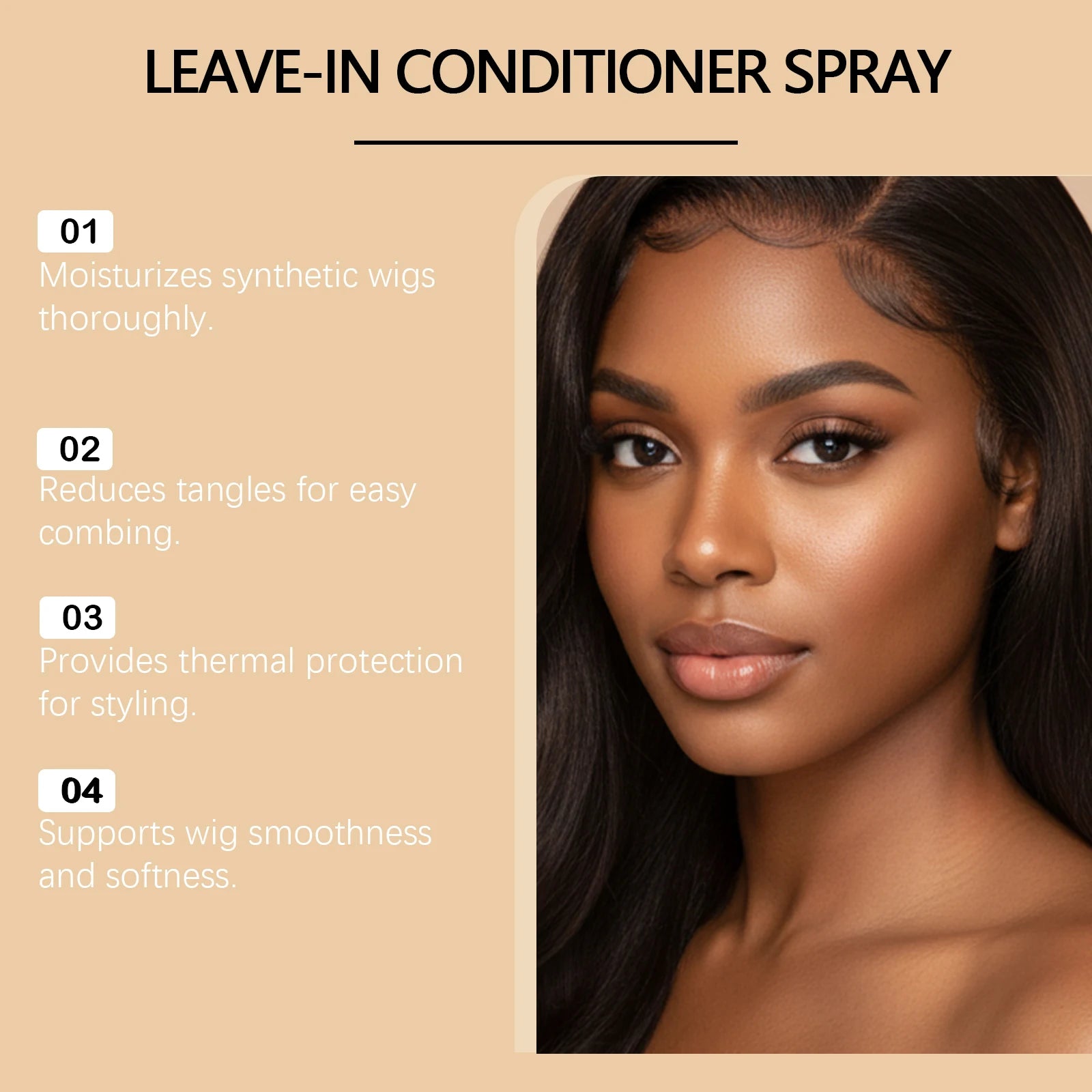 3-in-1 Rose Wig Conditioning & Detangling Spray for Silky Smooth Hair - 10