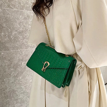 Luxury Croco Chain Shoulder Bag