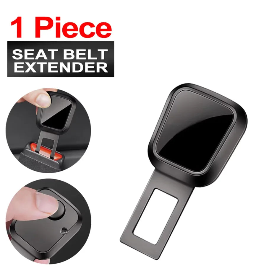 Universal Car Seat Belt Extender - Durable Safety Buckle Clip 2-Pack - 14
