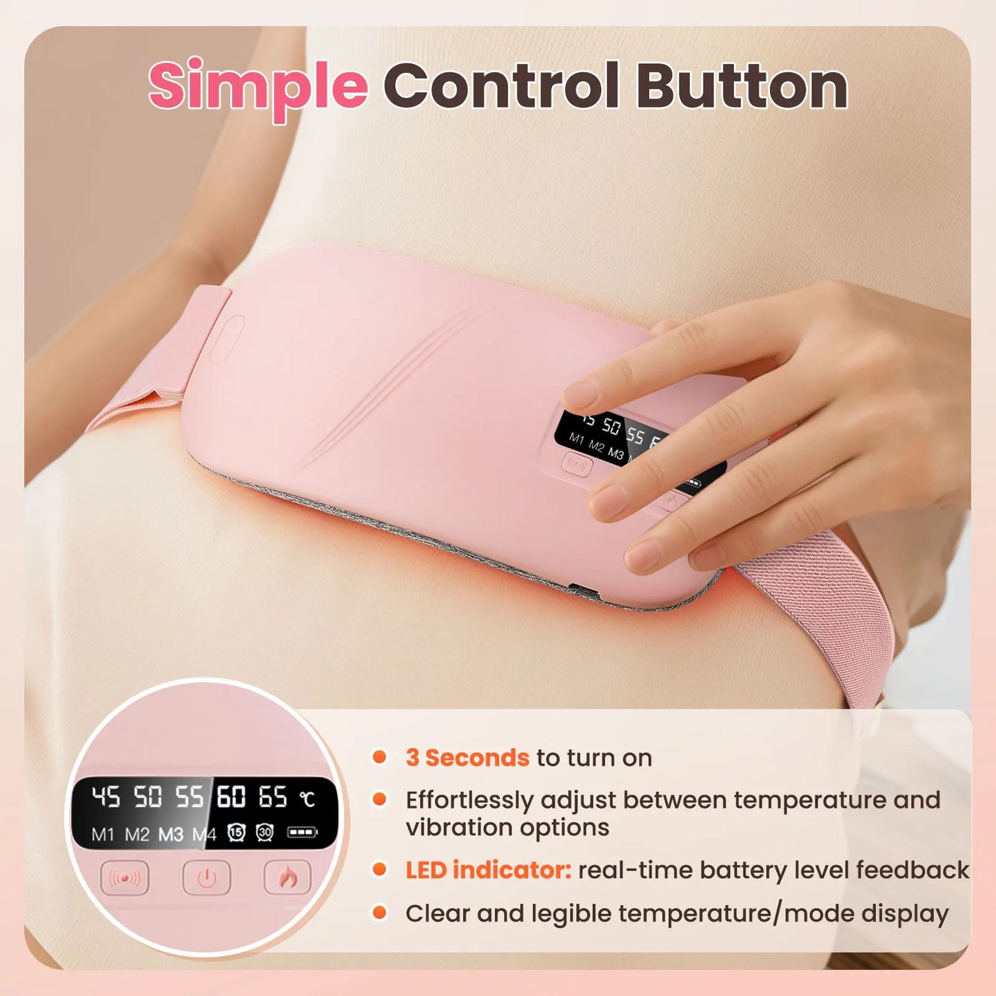 Electric Heating Pad for Period Pain Relief & Abdominal Comfort