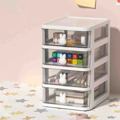 2-5 Tier Clear Desktop Drawer Organizer for Desk & Vanity