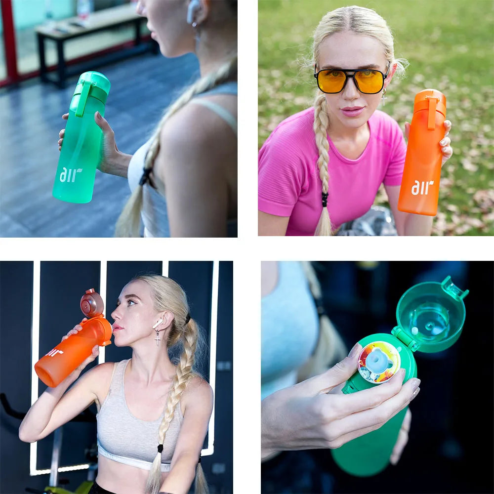 800ml Fruit Scented Water Bottle with Flavor Pod & Straw - Leak Proof - 2