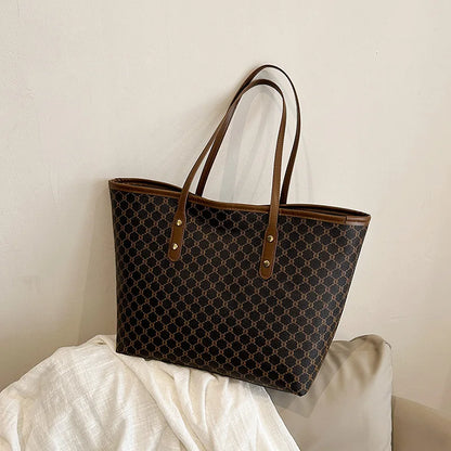 Textured Plaid Tote