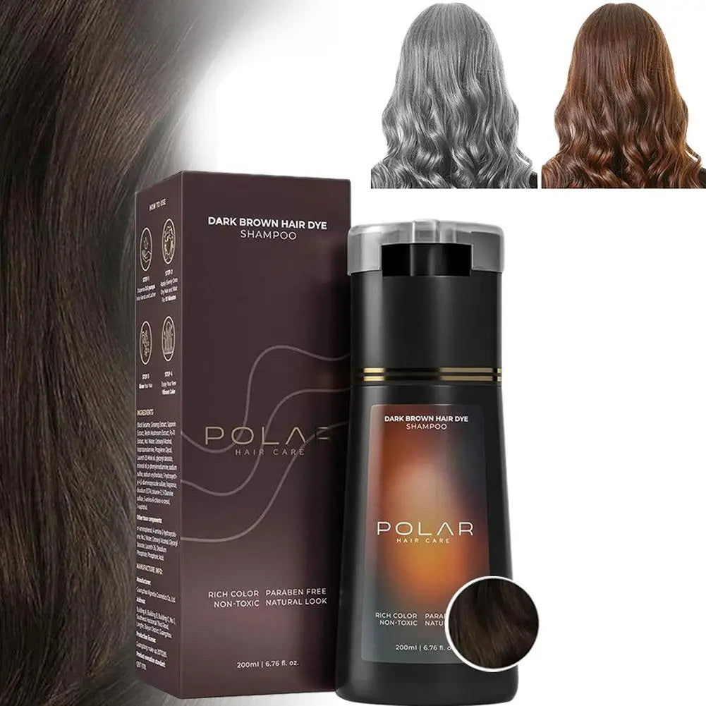 Natural Hair Dye Shampoo for Gray Hair - 10-Minute Color & Repair (200ml) - 11