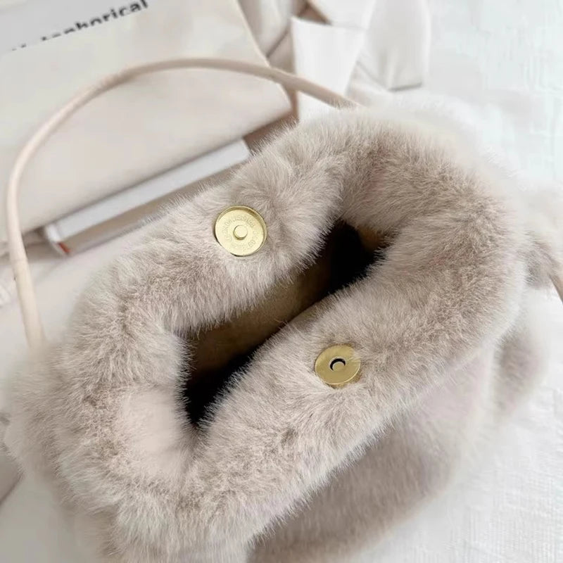 Luxury Plush Chain Handbag