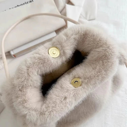 Luxury Plush Chain Handbag