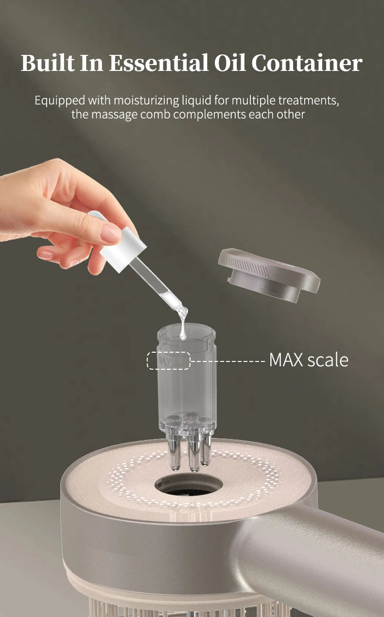 4-in-1 Electric Scalp Massager & Hair Growth Serum Applicator Brush