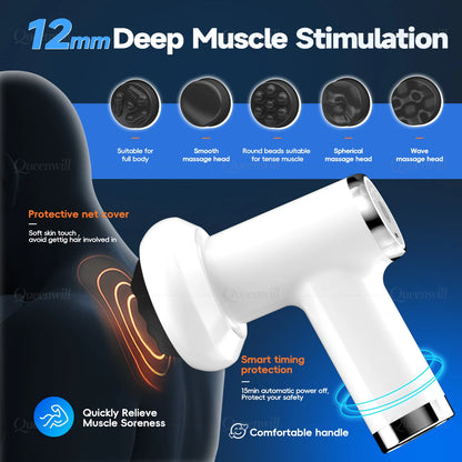 Portable Deep Tissue Body Shaping Massager - Rechargeable Muscle Massage Gun