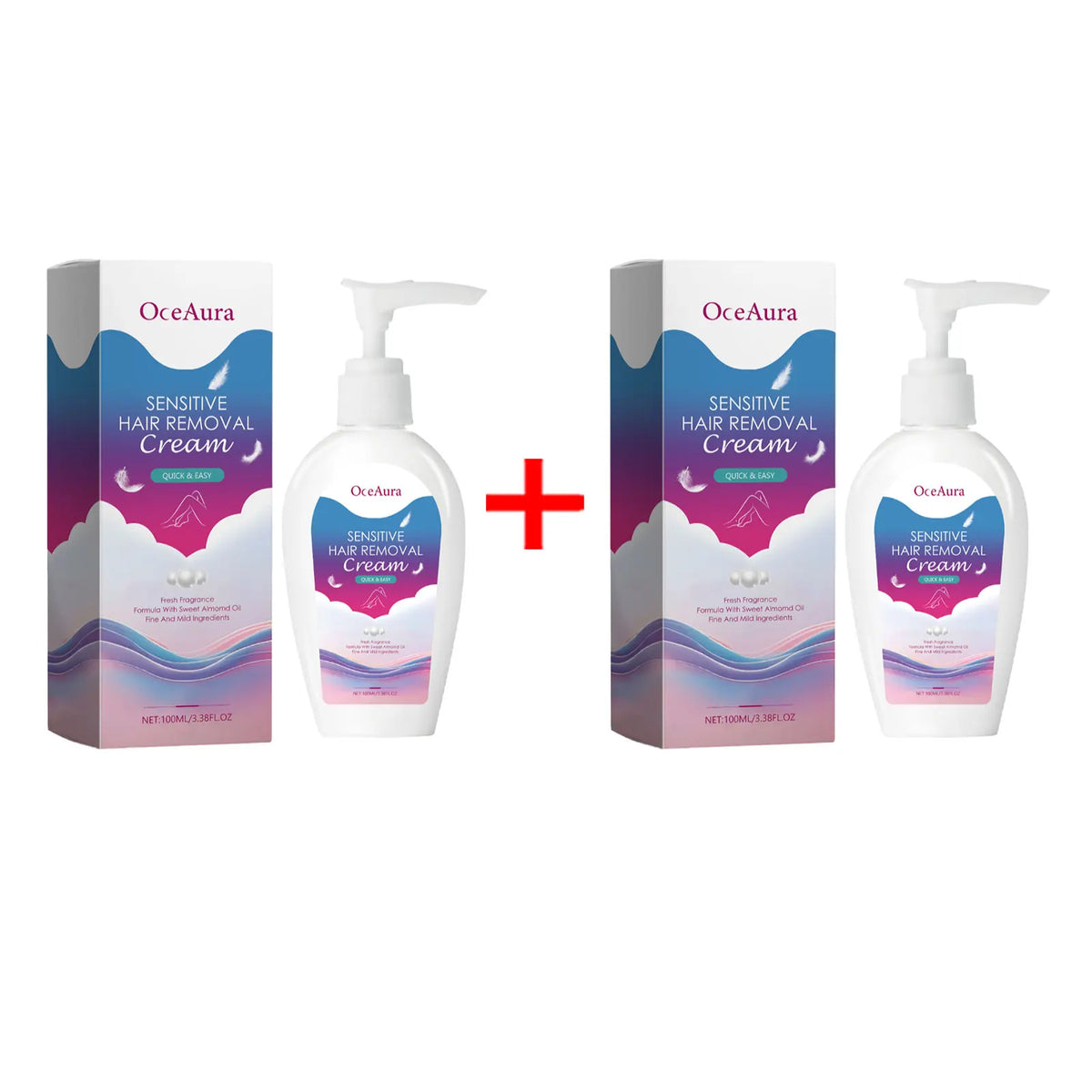 Painless Hair Removal Cream for Men & Women - Fast-Acting Gentle Depilatory