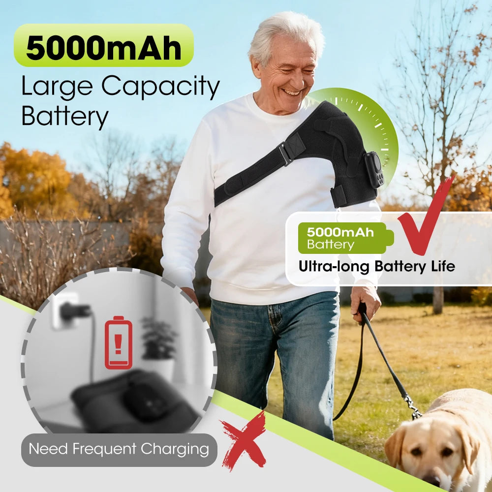 Smart Cordless Shoulder Heating Massager with Vibration & App Control - 25