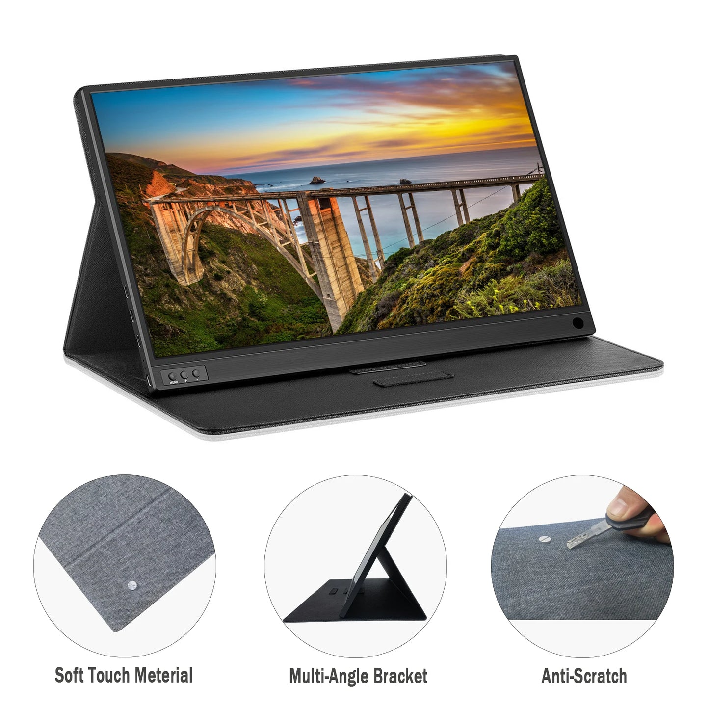 15.6" Portable Monitor 1080P IPS Full HD Laptop & Phone Second Screen