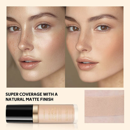 Full Coverage Waterproof Concealer - Matte Liquid Foundation