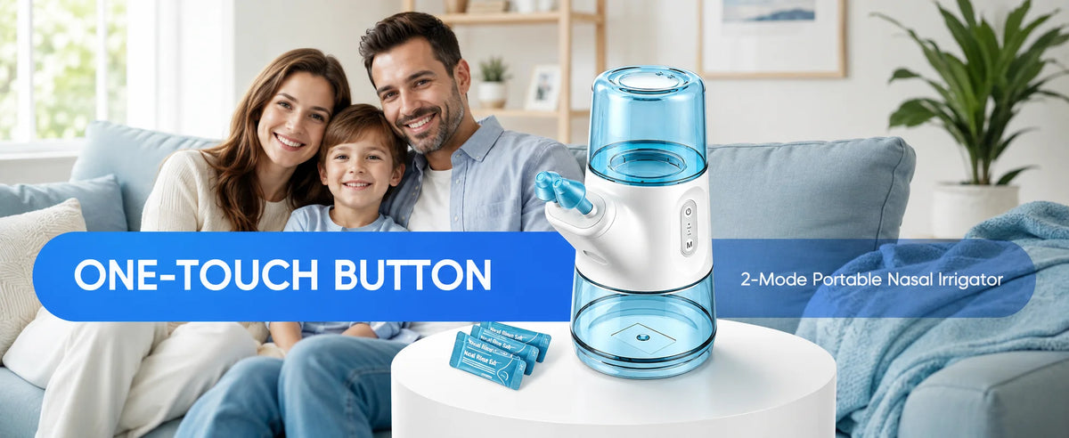 Portable Electric Nasal Irrigator - Rechargeable Sinus Rinse Device
