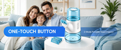 Portable Electric Nasal Irrigator - Rechargeable Sinus Rinse Device