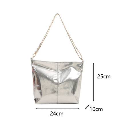Luxury Glossy Shoulder Tote