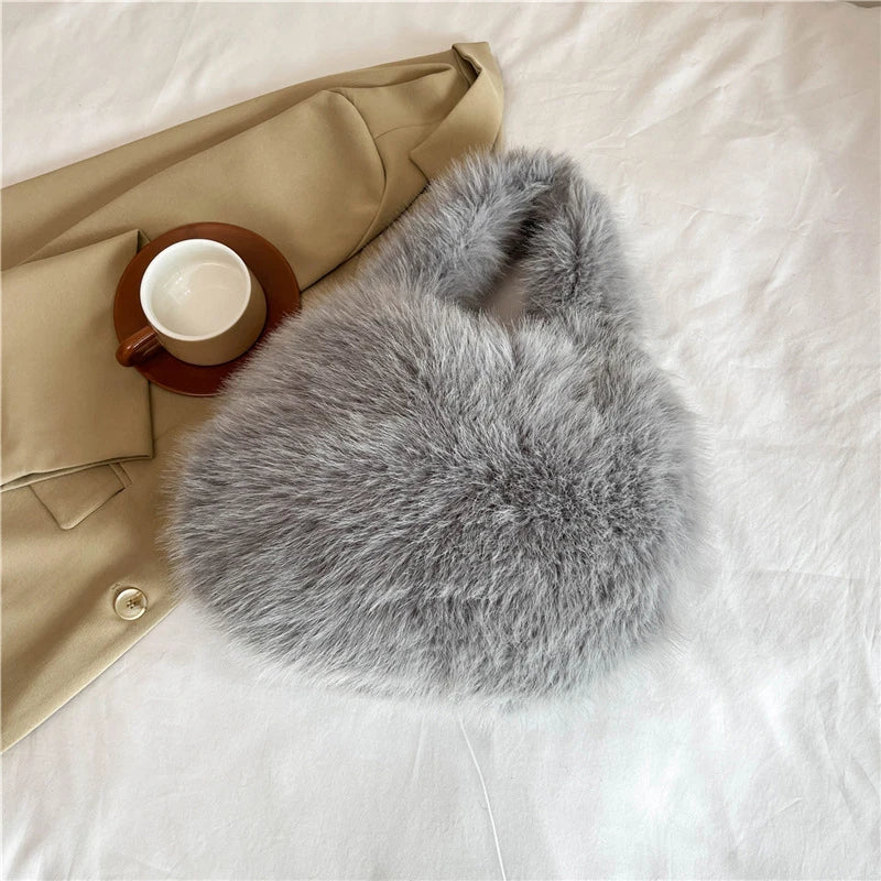 Luxury Soft Plush Bucket Bag