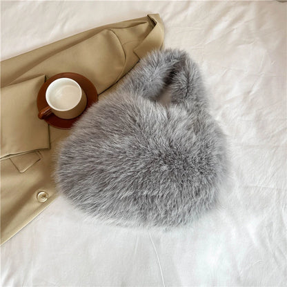 Luxury Soft Plush Bucket Bag