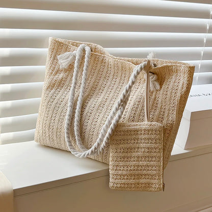Bohemian Straw Tote