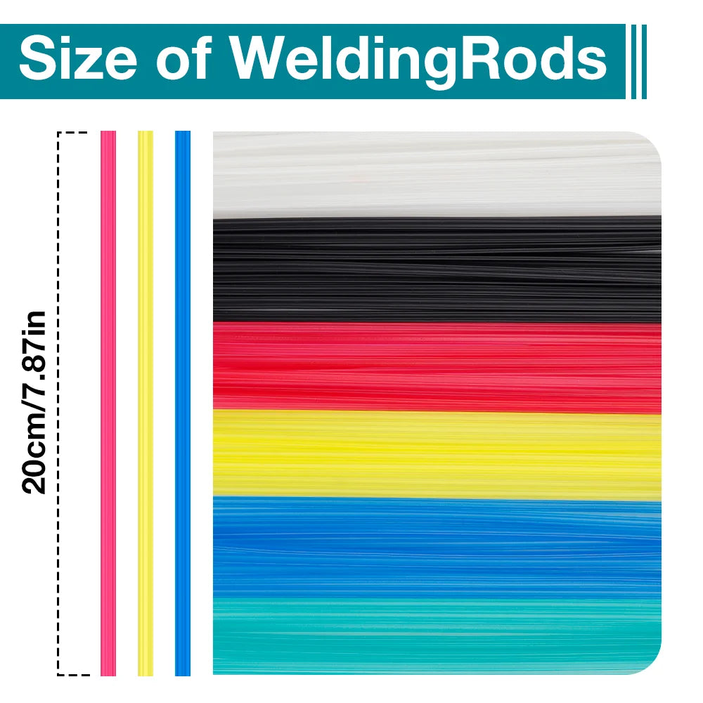 PP Plastic Welding Rods - 20cm Colorful Welding Sticks for Car Bumper Repair - 2